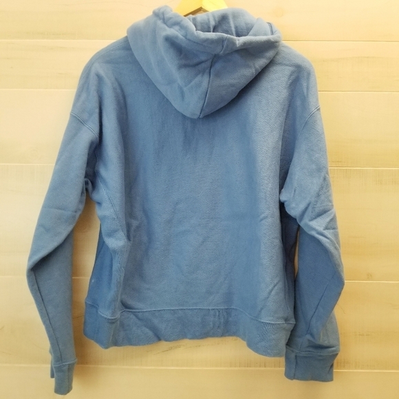 {L} Champion Reverse Weave Blue Drawstring Hoodie - Picture 2 of 9
